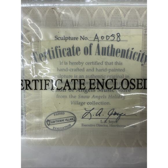 Choir Of Angels Music Store Snow Angel's Holiday Village Hawthorne Rare - Picture 8 of 8